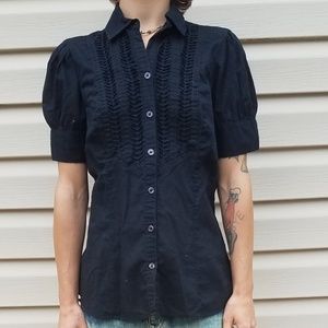 The Limited ruffle front blouse